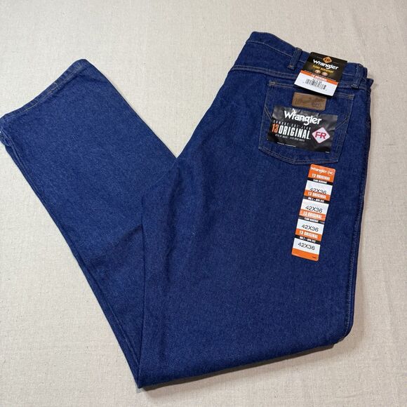 Wrangler FR13MWZ Flame Resistant 13 Original Cowboy Cut Jeans 42×36 New With Tag - Picture 1 of 7